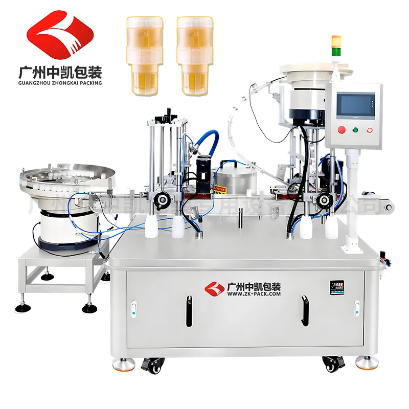 分离式便携蜜头盖灌装压盖一体机 果汁蜜盖蜂蜜灌装机